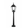 LAMPIONE GIARDINO 870 MM NERO LANTERNA IN VETRO E27 LUCE ESTERNO ALLUMINIO ES39