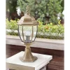 LAMPIONE GIARDINO 48CM LANTERNA IN VETRO E27 LUCE ESTERNO ALLUMINIO ES45 BRONZO