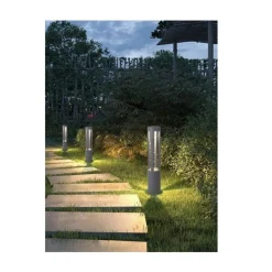 LAMPIONE GIARDINO LAMPADA 12 WATT LED TERRA ESTERNO IP65 LAMPIONCINO GRIGIO ES28