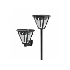 LAMPIONE LAMPADA LUCE SOLARE GIARDINO A LED SU PICCHETTO CON TELECOMANDO SENSORE