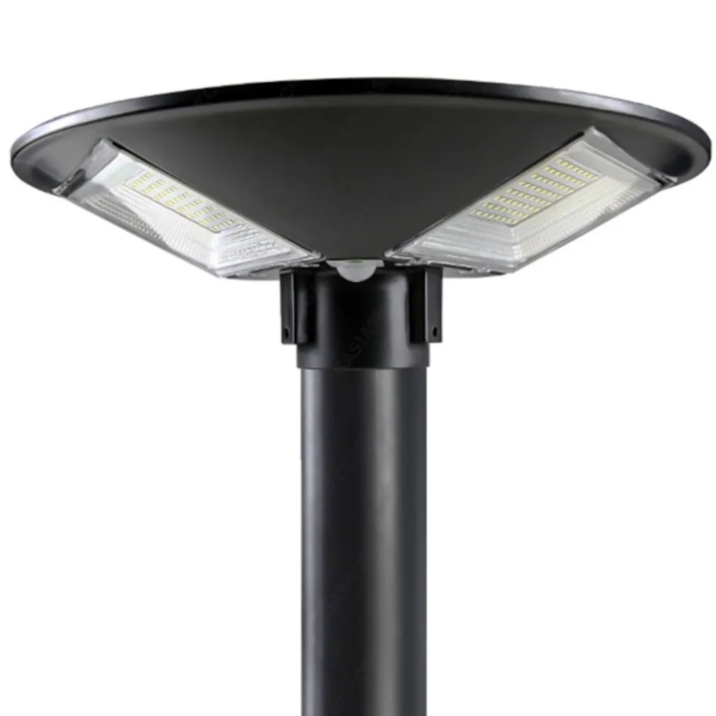 LAMPIONE LED CIRCOLARE CON PANNELLO SOLARE SENSORE MOVIMENTO IP65 100W LT112-120-7000K