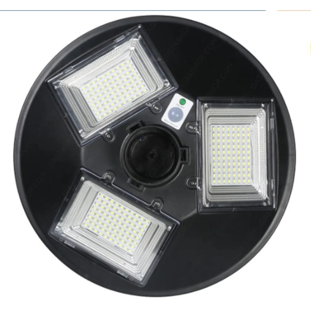 LAMPIONE LED CIRCOLARE CON PANNELLO SOLARE SENSORE MOVIMENTO IP65 100W LT112-120-7000K
