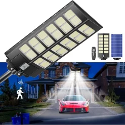 LAMPIONE SOLARE 6500K ILUMINAZIONE STRADALE PER CAMPI DA BASKET STRADE PARCHI GIOCHI