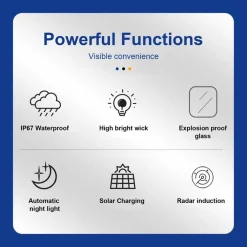 LAMPIONE SOLARE 6500K ILUMINAZIONE STRADALE PER CAMPI DA BASKET STRADE PARCHI GIOCHI