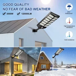 LAMPIONE SOLARE 6500K ILUMINAZIONE STRADALE PER CAMPI DA BASKET STRADE PARCHI GIOCHI