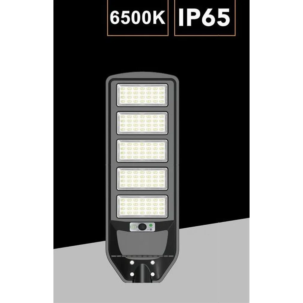 LAMPIONE SOLARE LED 270W SENSORE MOVIMENTO PIR TELECOMANDO IP65 ESTERNO J02-270W-F