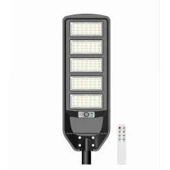LAMPIONE SOLARE LED 270W SENSORE MOVIMENTO PIR TELECOMANDO IP65 ESTERNO J02-270W-F