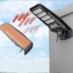 LAMPIONE SOLARE SENSORE DI MOVIMENTO E TELECOMANDO CON TELECAMERA IP INTEGRATA