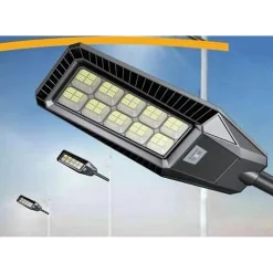 LAMPIONE STRADALE FARO A LED SOLARE PER ESTERNO 180W LUCE 7000K SL-606-250-7000K