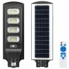 LAMPIONE STRADALE FARO LED 120W SOLARE ESTERNO SENSORE MOVIMENTO TELECOMANDO
