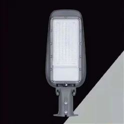 LAMPIONE STRADALE LED 100 W 9000LM GRIGIO IP65 LUCE BIANCO FREDDO 6500K RL02-100W