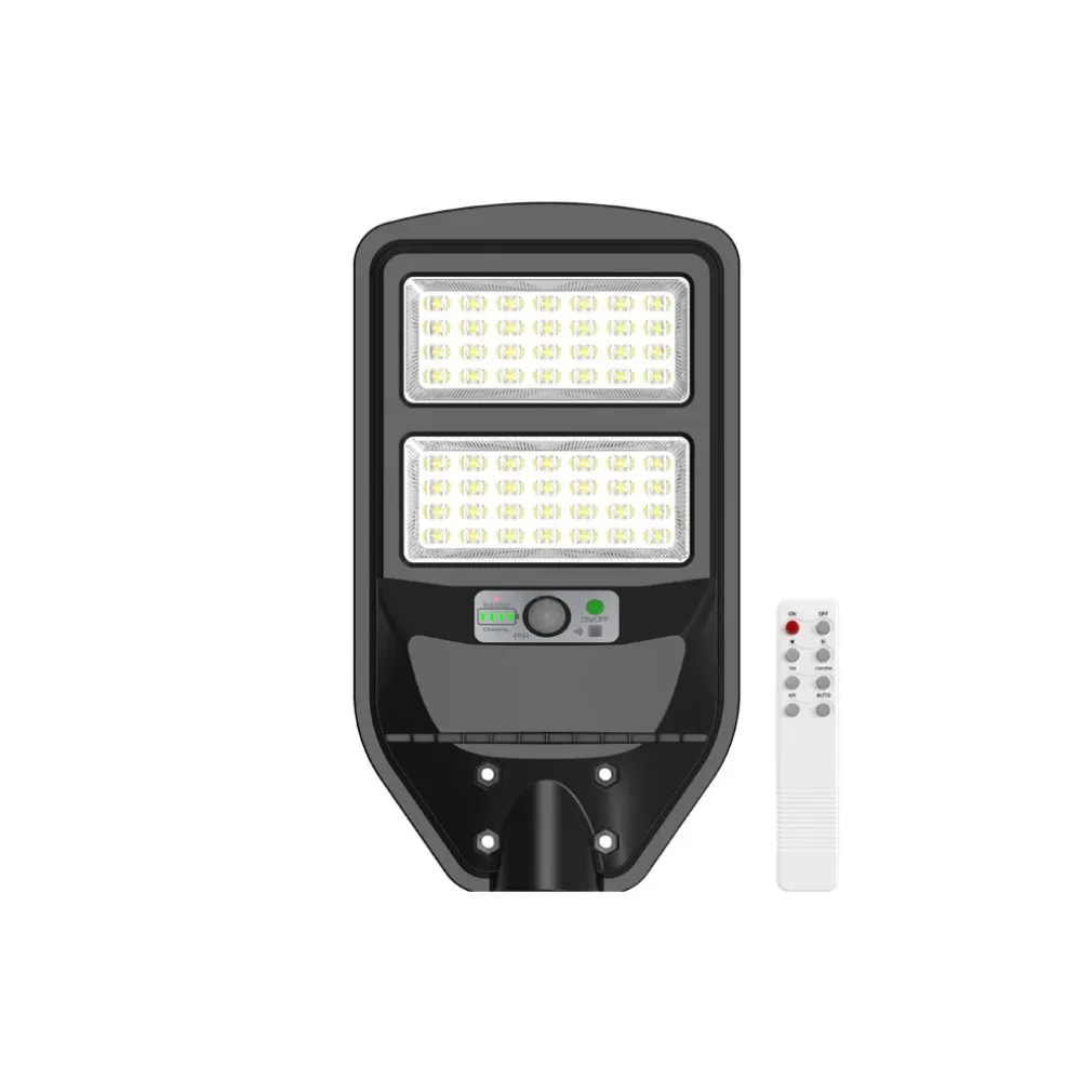 LAMPIONE STRADALE LED PANNELLO SOLARE CON SENSORE PIR LUCE FREDDA 6500K IP65 J02-70W-F