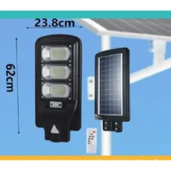 LAMPIONE STRADALE LED PANNELLO RICARICABILE LUCE SOLARE 150W TELECOMANDO LED-8511