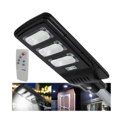 LAMPIONE STRADALE 90LED 90W PANNELLO FOTOVOLTAICO ENERGIA SOLARE ESTERNO IP65