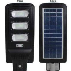 LAMPIONE STRADALE 90LED 90W PANNELLO FOTOVOLTAICO ENERGIA SOLARE ESTERNO IP65