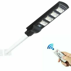 LAMPIONE STRADALE 120LED 120W PANNELLO FOTOVOLTAICO ENERGIA SOLARE ESTERNO IP65