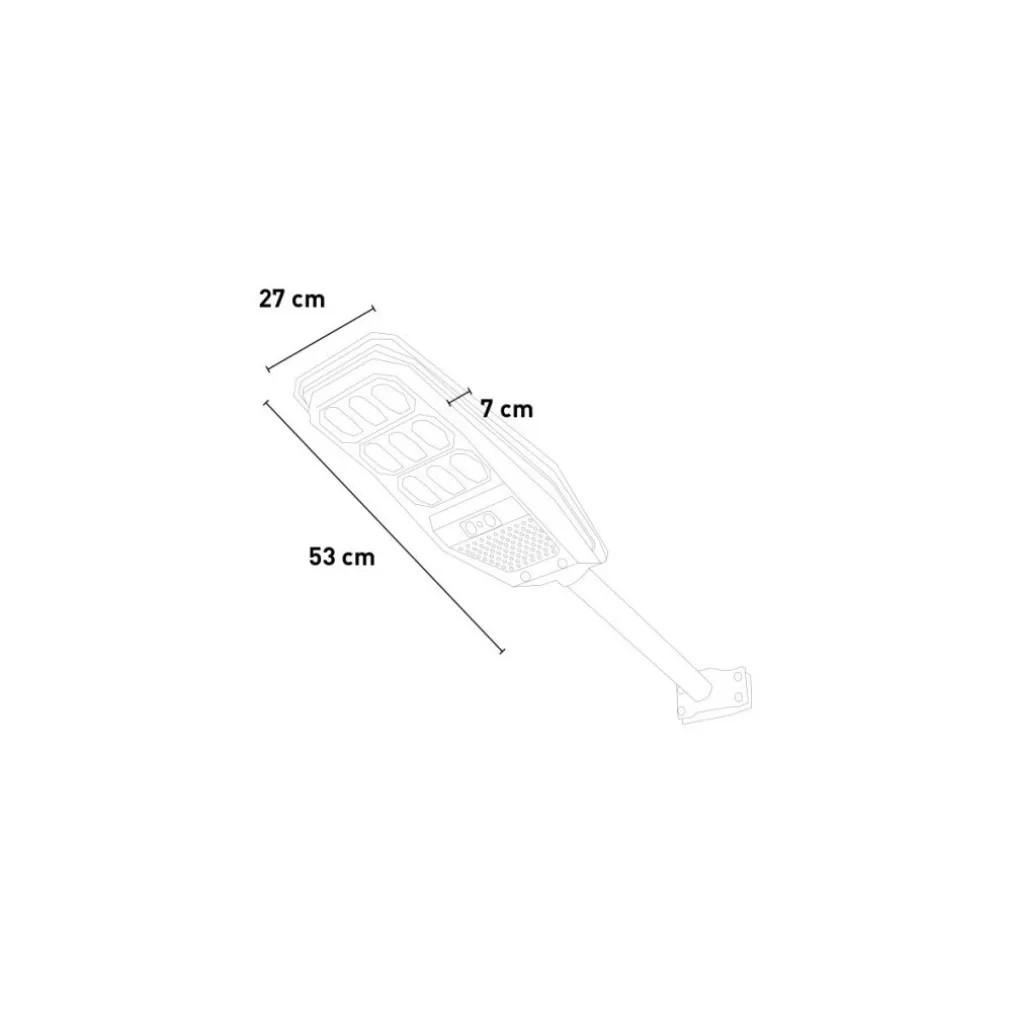 LAMPIONE STRADALE LUCE ENERGIA SOLARE LED 100WATT SENSORE PIR STAFFA TELECOMANDO