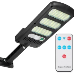 LAMPIONE STRADALE PANNELLO SOLARE 213 LED CON SENSORE DI MOVIMENTO E TELECOMANDO