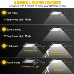 LAMPIONE STRADALE PANNELLO ENERGIA SOLARE FARO FOTOVOLTAICO ESTERNO 36 LED LUCE