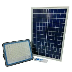 LAMPIONE STRADALE SOLARE FARO A LED 200W CON PANNELLO SOLARE LUCE FREDDA 58200