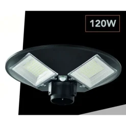 LAMPIONE UFO LED PANNELLO A ENERGIA SOLARE 120W 1200LM LUCE BIANCA 6500K SL-911-100-6500K
