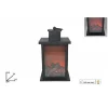 LANTERNA CON FUOCO LED BATTERIA 14 X 24 CM CAMINETTO DECORATIVO NATALE