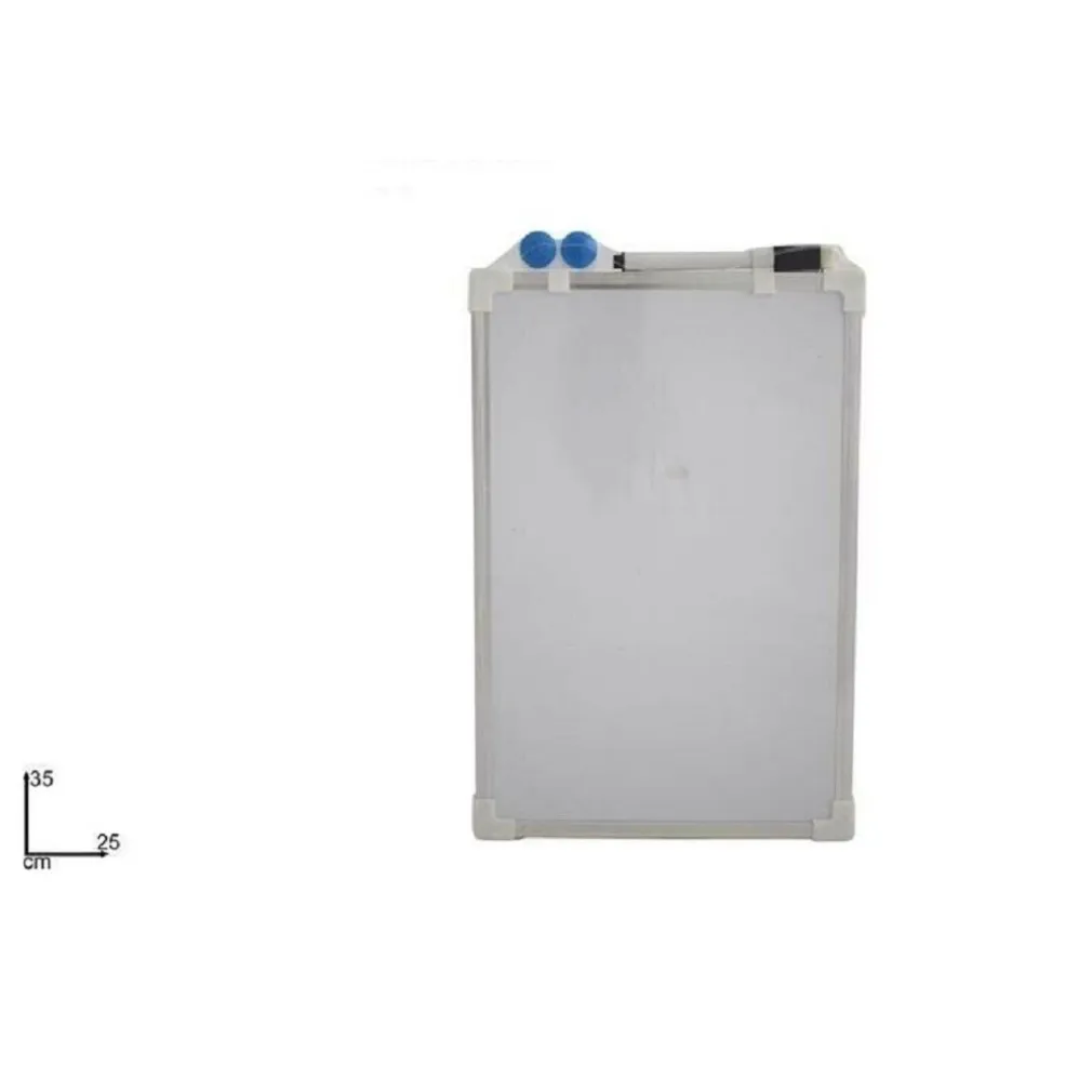 LAVAGNA BACHECA MAGNETICA BORDO ALLUMINIO CON MAGNETI PENNA MEDIA 35 X 25 CM