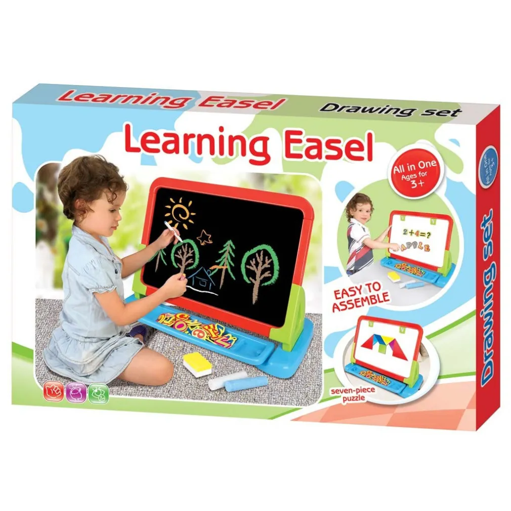 LAVAGNA CON SUPPORTO DA TAVOLO O PAVIMENTO CON ACCESSORI PUZZLE LETTERE NUMERI