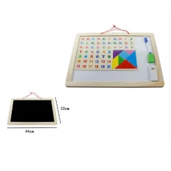 LAVAGNA DOPPIA FUNZIONE BIANCA NERA GESSETTO PENNARELLO CANCELLINO LETTERE 07300