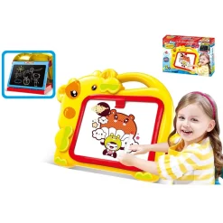 LAVAGNA MAGNETICA BAMBINI HIPPO 2IN1 CON GESSETTI CASSINO E PENNARELLI GIALLO