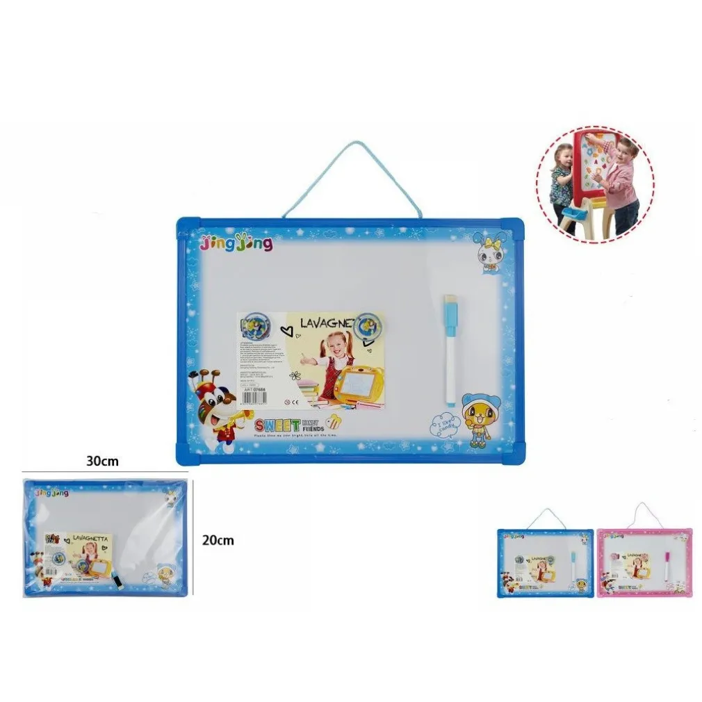 LAVAGNA MAGNETICA CON CORNICE IN PLASTICA PER BAMBINI CON PENNARELLO GIOCO 07684