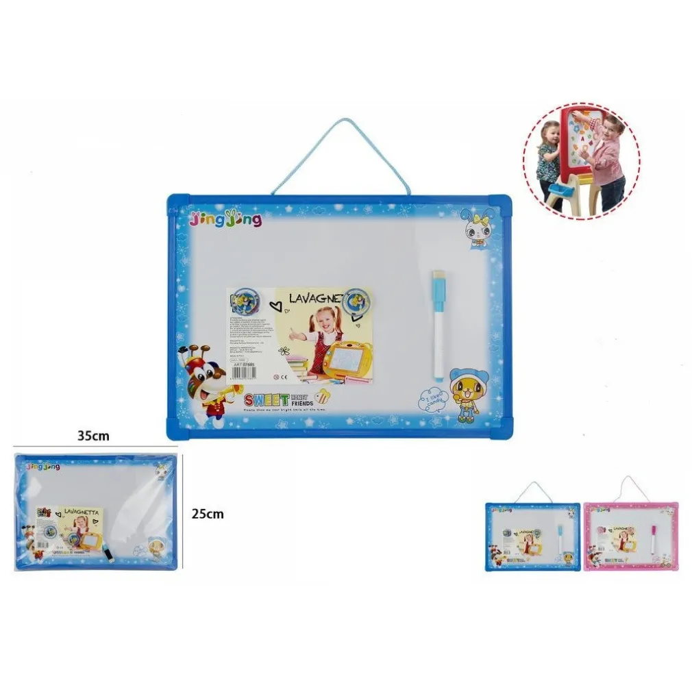 LAVAGNA MAGNETICA CON CORNICE IN PLASTICA PER BAMBINI CON PENNARELLO GIOCO 07685