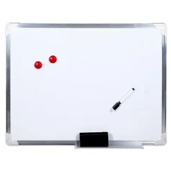 LAVAGNA MAGNETICA XL STRUTTURA ALLUMINIO FONDO BIANCO LACCATO 45 X 60 CM BACHECA