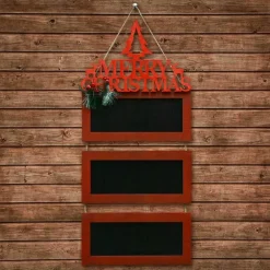 LAVAGNE IN LEGNO CON SCRITTA MERRY CHRISTMAS 3 COLORI 57CM DECORAZIONI NATALIZIE