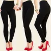 LEGGINGS MOD.919 ELASTICI NERO TESSUTO OPACO DA DONNA COMODI ELEGANTI