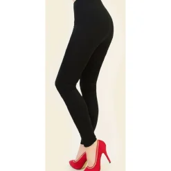 LEGGINGS MOD.919 ELASTICI NERO TESSUTO OPACO DA DONNA COMODI ELEGANTI