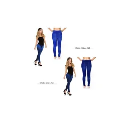 LEGGINGS PANTALONI DA DONNA EFFETTO JEANS SNELLENTE JEANS COLORE CHIARO E SCURO