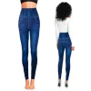 LEGGINGS TERMICI N9050 EFFETTO DENIM RUINUR MOD. MAIA CON INTERNO FELPATO BLU
