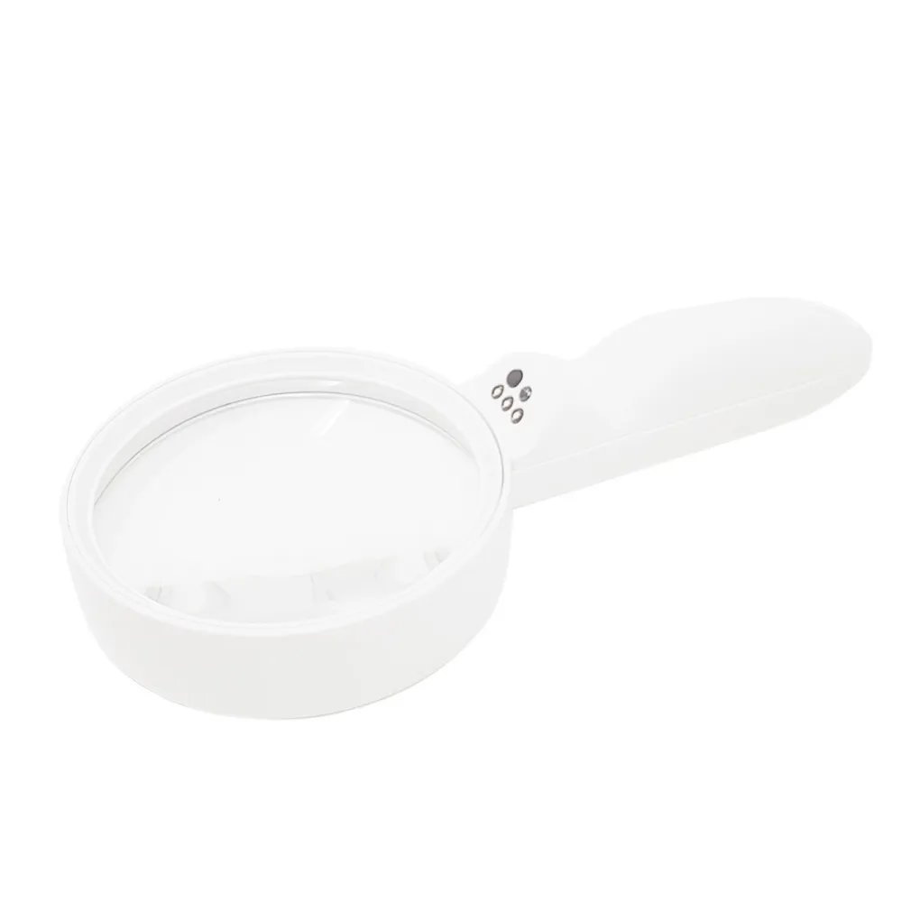 LENTE DI INGRANDIMENTO 4X DA LETTURA LAVORO 3 LED LUCE BIANCA FOCALE 125mm