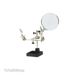 LENTE INGRANDIMENTO CON PINZE DA TAVOLO TOOL RIPARAZIONI SALDATURE ORIENTABILE