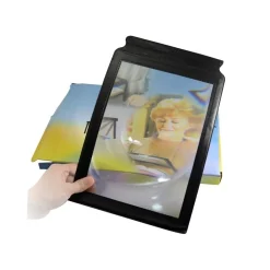 LENTE INGRANDIMENTO DA TAVOLO COLLO LUCE A LED SUPPORTO LETTURA A PILE