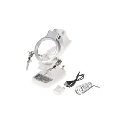 LENTE INGRANDIMENTO PINZE DA TAVOLO LUCE LED RIPARAZIONI SALDATURE ORIENTABILE