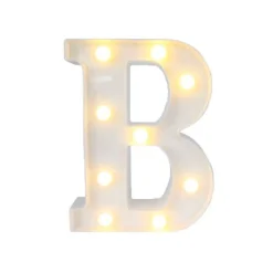LETTERA B LUMINOSA CON LUCI LED A BATTERIA DECORAZIONI PER LA CASA DIM. 22 CM