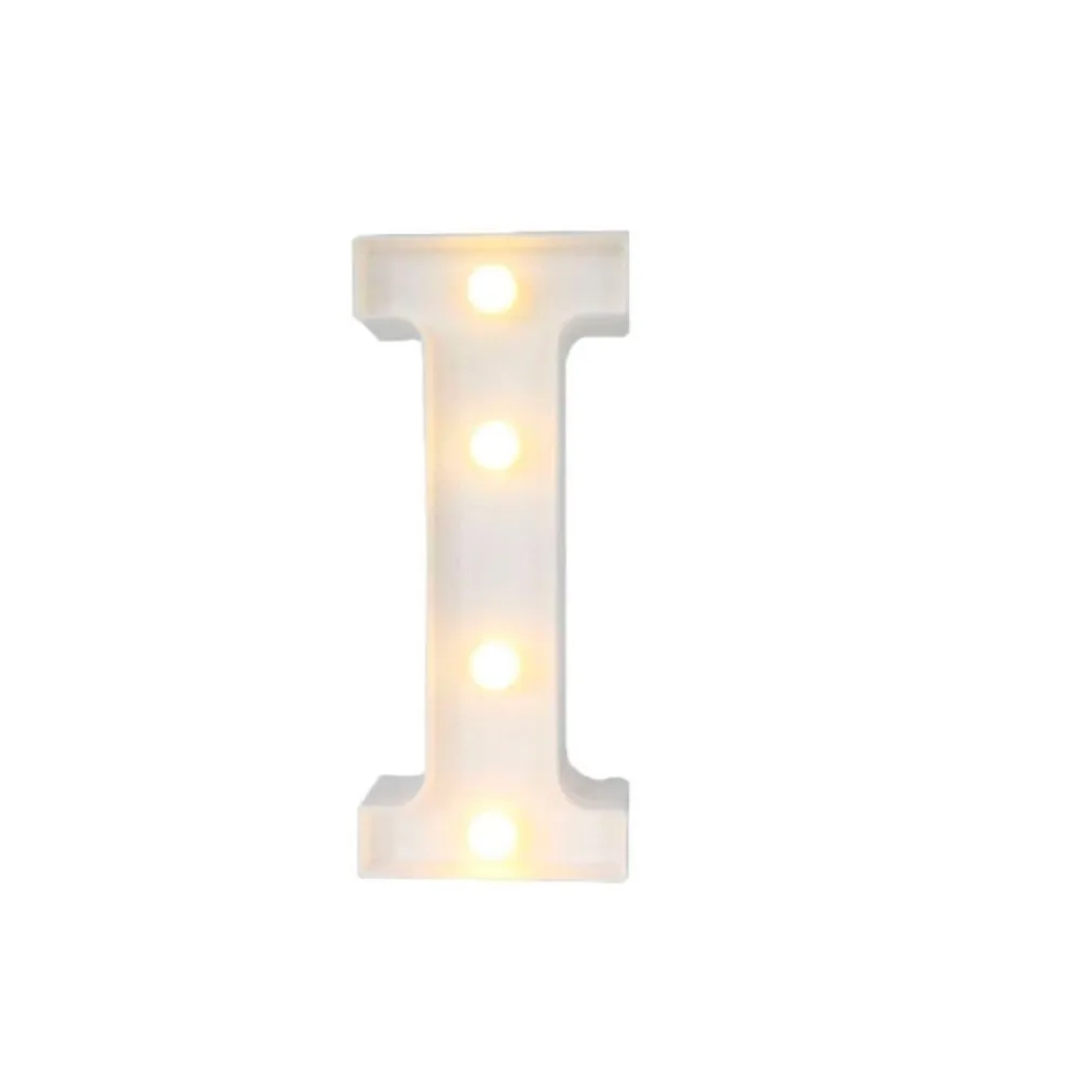 LETTERA I LUMINOSA CON LUCI LED A BATTERIA DECORAZIONI PER LA CASA DIM. 22 CM