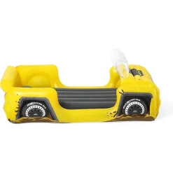 LETTINO GONFIABILE BAMBINI JEEP FUORISTRADA 160X84X58CM MATERASSO FLOCCATO 67714