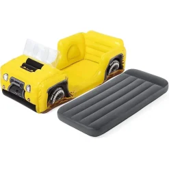 LETTINO GONFIABILE BAMBINI JEEP FUORISTRADA 160X84X58CM MATERASSO FLOCCATO 67714