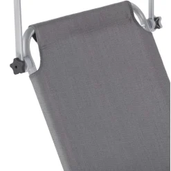 LETTINO IN TEXTILENE CON PARASOLE GRIGIO MARE GIARDINO SCHIENALE REGOLABILE 281013