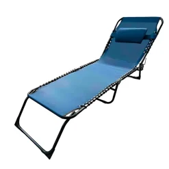 LETTINO PRENDISOLE SDRAIO SENZA PARASOLE IN TEXTILENE BLU RECLINABILE GIARDINO 483007