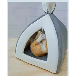 LETTO CUSCINO CUCCIA PER GATTI DI PICCOLA TAGLIA S CONIGLIO GRIGIO 28X28X29CM