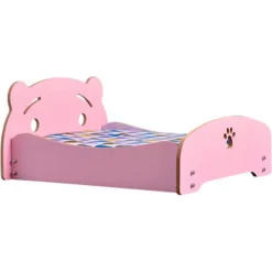 LETTO CUSCINO PER CANI GATTI ANIMALI DOMESTICI DUREVOLE IN LEGNO 47 X 42 X 23CM